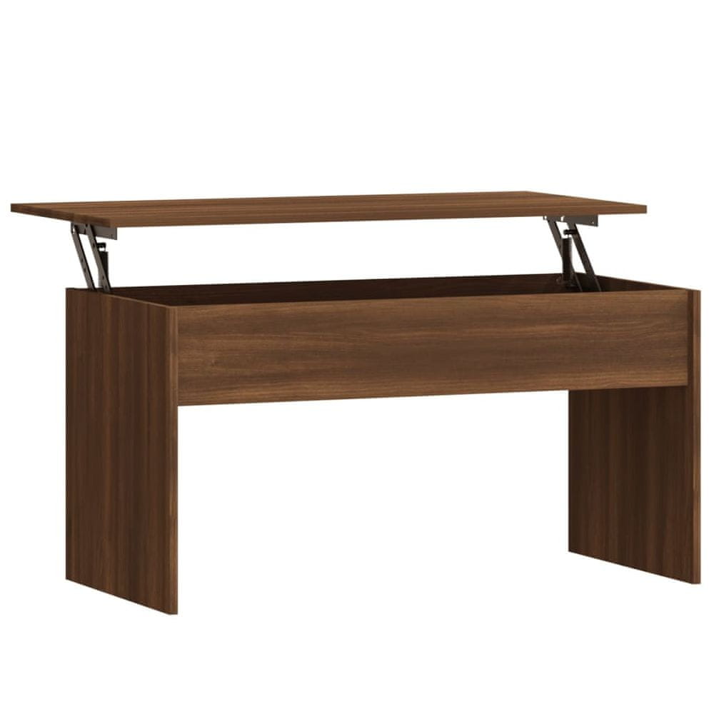 Vidaxl Konferenčný stolík hnedý dub 102x50,5x52,5 cm spracované drevo